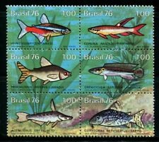 BRASIL 1976 - Selos Brasileiros de Peixes de Água Doce Fauna Animal Tropical - MNH comprar usado  Brasil 