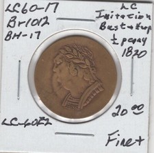 Busto de imitação e harpa 1820 1/2 centavo - F+ comprar usado  Enviando para Brazil
