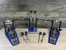 Pedal de bateria Offset Eclipse contrabaixo duplo corrente azul com batedores extras #1948 comprar usado  Enviando para Brazil