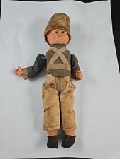 Boneca masculina de plástico militar russa soviética antiga 8" corda articulada, usado comprar usado  Enviando para Brazil