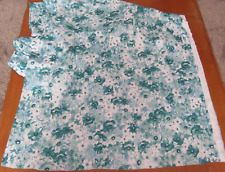 Usado, Tecido vintage verde-azulado floral lycra mistura de poliéster material elástico aprox 2 m comprar usado  Enviando para Brazil