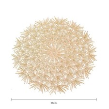 Mesa de jantar redonda dourada placemat/esteira antiderrapante para decoração de mesa comprar usado  Enviando para Brazil