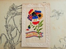 Cpa embroidered card d'occasion  Expédié en Belgium