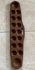 Usado, Bandeja de servir porca de madeira vintage primitiva com 16 compartimentos 25,5 L comprar usado  Enviando para Brazil