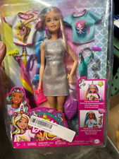 Moda de cabelo fantasia Barbie com cabelo loiro colorido, acessórios e roupas comprar usado  Enviando para Brazil