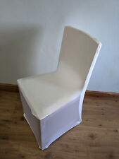 Ivory spandex chair for sale  HOLMFIRTH