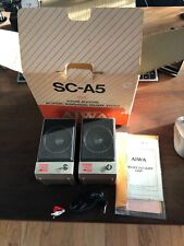 Usado, [E] Mini alto-falantes AIWA SC-A5 sistema de suspensão acústica alimentado com caixa TESTADO comprar usado  Enviando para Brazil