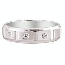 Usado, 0,07Kt Runden Form D/VVSI Männer Hochzeit Ring Im 925 Sterling Silber comprar usado  Enviando para Brazil