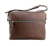 Montblanc Meisterstuck Sfumato Zip Mensageiro Bolsa de Couro Marrom 118338 Novo Itália comprar usado  Enviando para Brazil