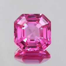 Lente Naturale Pulita Zaffiro Ceylon Rosa Taglio Asscher Gemma Sciolta 8.35 Ct comprar usado  Enviando para Brazil