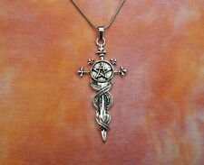 Usado, Colar ou brincos Hecate's Dagger com pentáculo e Fleur-de-lis presente comprar usado  Enviando para Brazil