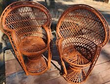 Vtg peacock wicker for sale  San Andreas