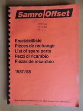 Ersatzteilliste samro ffset gebraucht kaufen  Könnern