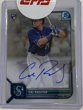 CAL RALEIGH 2022 BOWMAN CROMO NOVATO AUTÓGRAFO AUTOGRAFADO RC #CRA-CR SEATTLE MARINERS comprar usado  Enviando para Brazil
