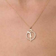 Pingente extravagante de moissanita redondo 1,90 ct banhado a ouro amarelo 14K PRATA, usado comprar usado  Enviando para Brazil