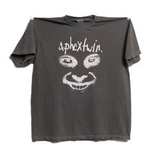 Camiseta Aphex Twin Come To Daddy música eletrônica techno ambiente selva DJ desbotada GG comprar usado  Enviando para Brazil