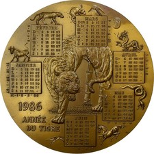 Médaille calendrier chinois d'occasion  Lille-