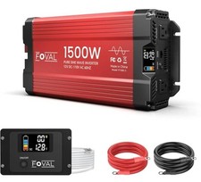  Inversor de onda senoidal pura 1500W 12V DC para 110V conversor CA, 3000W pico de potência, usado comprar usado  Enviando para Brazil