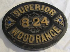 ANTIGA PLACA DE FERRO FUNDIDO FOGÃO A LENHA SUPERIOR 8-24 comprar usado  Enviando para Brazil