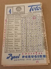 Schedina totocalcio 1958 usato  Caserta