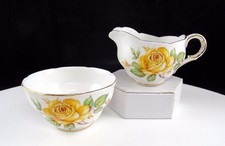 MELBA ENGLAND #MEL14 ROSA AMARELA E ARO DOURADO RECORTADO 2 3/8" CREME E AÇÚCAR DÉCADA DE 1950 comprar usado  Enviando para Brazil
