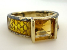 stone ring gold citrine for sale  Compton