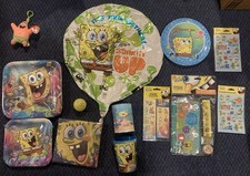 Lote de pratos balão Nickelodeon Bob Esponja Calça Quadrada Suprimentos para Festa de Aniversário comprar usado  Enviando para Brazil
