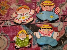 Używany, VTG Fisher Price lata 70. Gradefins Family Learning Lalki kompletny zestaw zabawek dla dzieci na sprzedaż  Wysyłka do Poland