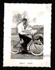 1940 BICICLETA MASCULINA com CESTA E PNEUS DE PAREDE BRANCA FOTO ANTIGA/ANTIGA - E799 comprar usado  Enviando para Brazil