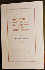 Phonetique historique mycenien d'occasion  Caen