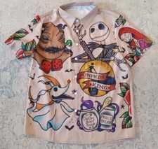 Camisa Nightmare Before Christmas Adulto com Botões Tamanho M Jack Skellington Sally comprar usado  Enviando para Brazil