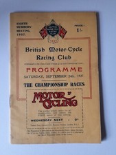 Brooklands programme september for sale  BADMINTON