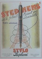Publicite stephens stylo d'occasion  Cires-lès-Mello