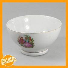 Używany, vintage stary rzadki biały malowany porcelanowy chiński okrągły talerz miski deserowej na sprzedaż  PL