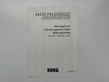 KORG KAOSS PAD Entrancer Effect Program List Rare Sheet from Japan comprar usado KORG KAOSS PAD Entrancer Effect Program List Rare Sheet from Japan comprar usado  Enviando para Brazil