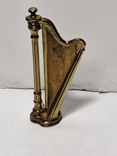Usado, HARPA VINTAGE EM MINIATURA DE LATÃO INGLATERRA 4" comprar usado  Enviando para Brazil