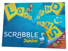 Mattel Scrabble Junior Gra planszowa Gra edukacyjna Gra słowna Dzieci 2 poziomy gry, używany na sprzedaż  Wysyłka do Poland