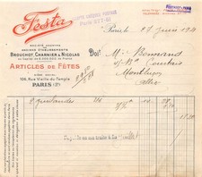 Facture 1921 articles d'occasion Facture 1921 articles d'occasion  France
