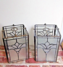 Pair leaded glass for sale  GLENROTHES