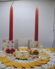 Lucite roses candle for sale  Springfield