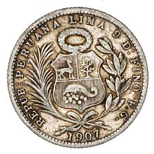 Peru sol 1907 usato  Lodi