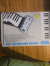 61 Teclas Roll Up, Teclado Macio Piano, Portátil, MIDI, Recarregável, Alto-falante comprar usado  Enviando para Brazil