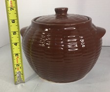 Jarro de biscoito vintage JC STONEWARE com tampa #802 cesta à prova de forno padrão de tecido comprar usado  Enviando para Brazil