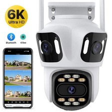 Three Lens PTZ IP Camera Outdoor 6K HD Three Screen WiFi Security Camera Auto Tr comprar usado  Enviando para Brazil