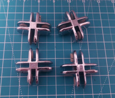 Cubo de vidro de canto 4 vias conector clipe 3/16" - 4 peças prateleira de vidro temperado cromado comprar usado  Enviando para Brazil