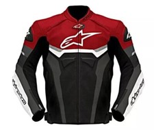Jaqueta de couro real Alpinestars TG-P Plus vermelha e preta para motocicleta comprar usado  Enviando para Brazil