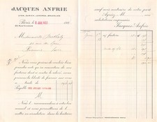 Facture 1922 jacques d'occasion  France