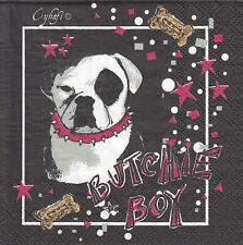 4 Cocktail Papier Servietten Napkins (W9-20) Hund - American Bulldog, usado comprar usado  Enviando para Brazil