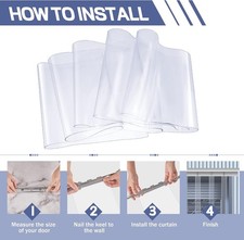 Kit de cortina de porta tira de plástico 0,08 pol. espessura inverno PVC freezer 118 x 118 comprar usado  Enviando para Brazil