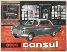 Folheto de vendas de carros Ford Consul De Luxe e padrão novembro de 1960 #D3343/1160 comprar usado  Enviando para Brazil